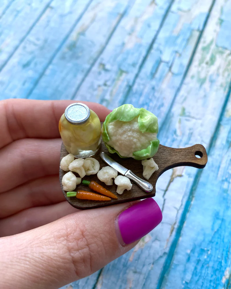 Кукольная Миниатюра «Цветная капуста 🥬»