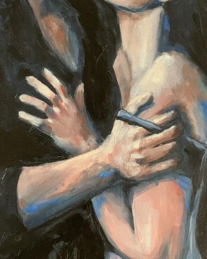 Поцелуй. Картина маслом 40×50 см — 40×50 см