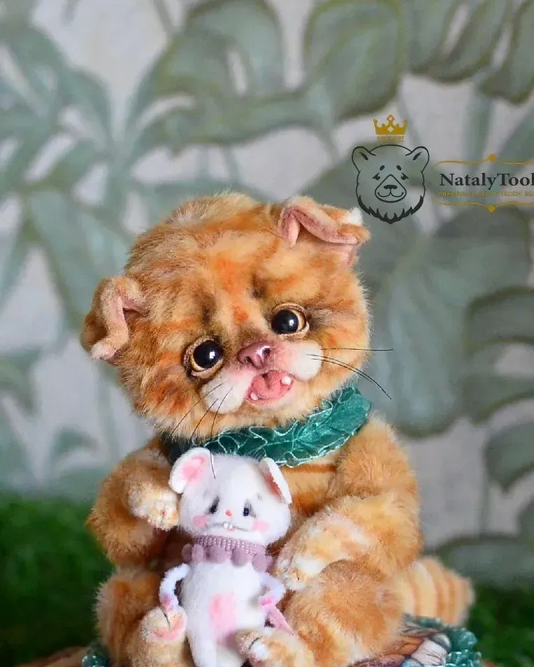 Котёнок тедди с мышкой, рыжий — Котёнок тедди с мышкой, рыжий