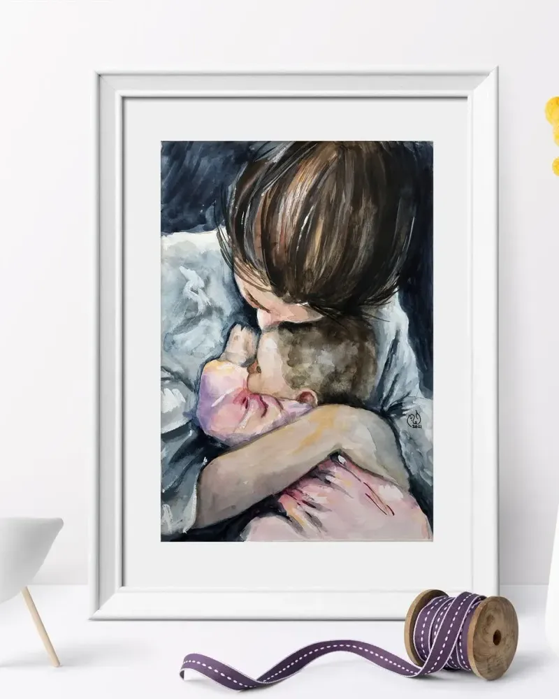 Мама. Акварель 21×30 см — 21×30 см