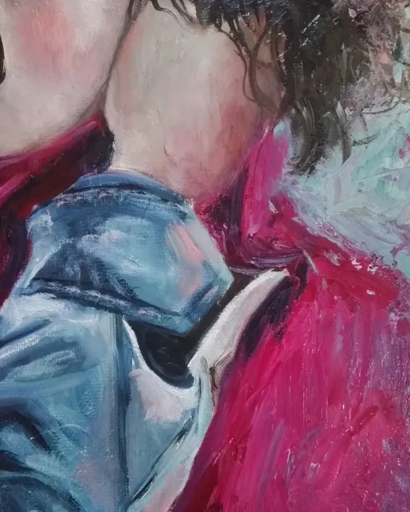 Долгожданная встреча. Картина маслом 40×50 см — 40×50 см