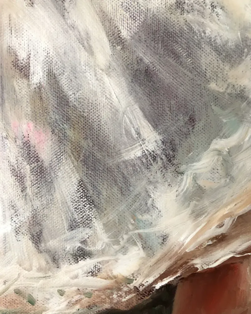 Босиком. Картина маслом 40×40 см — 40×40 см