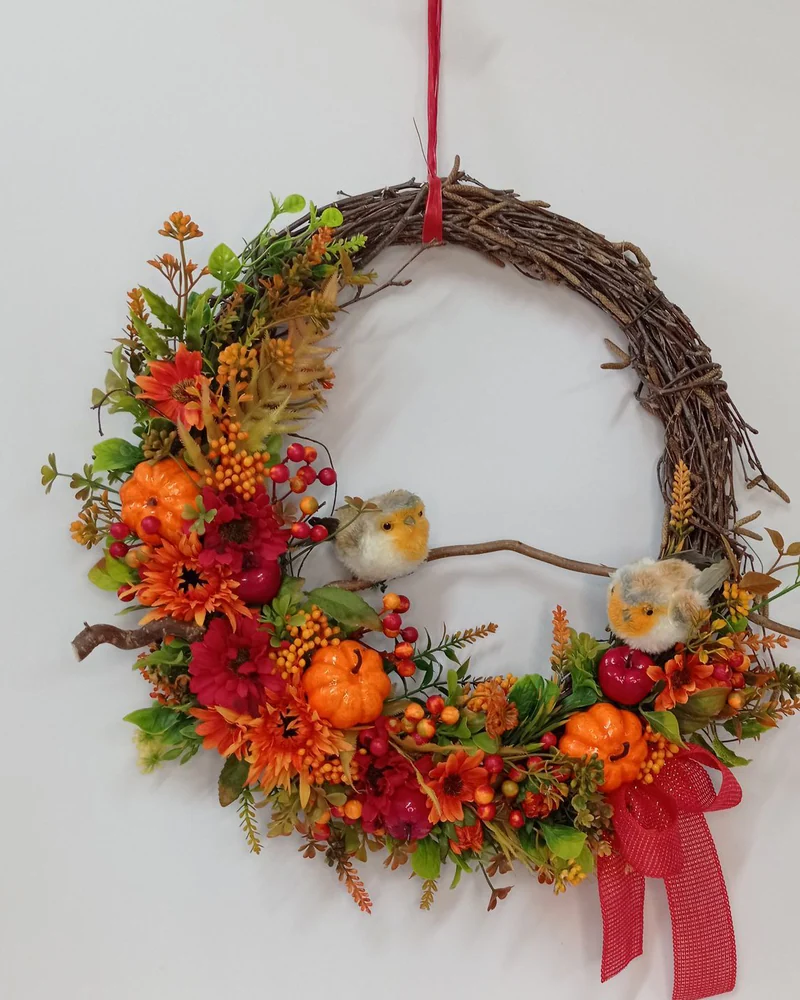 Осенний интерьерный венок