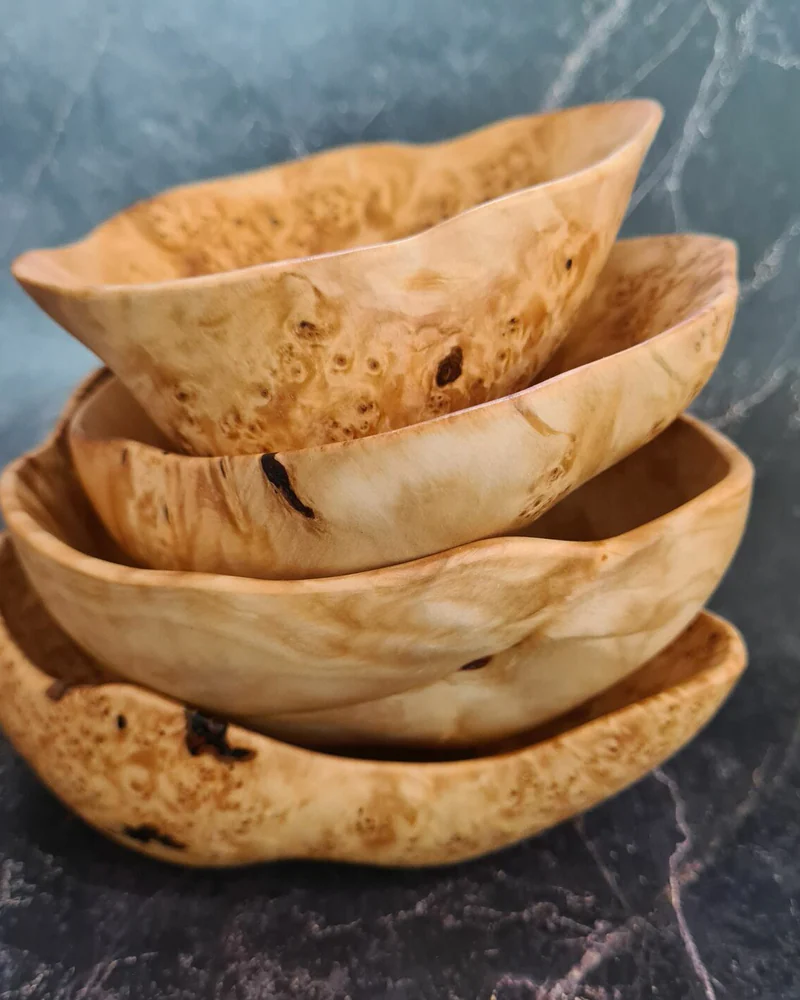 Миниатюрные чаши из берёзы