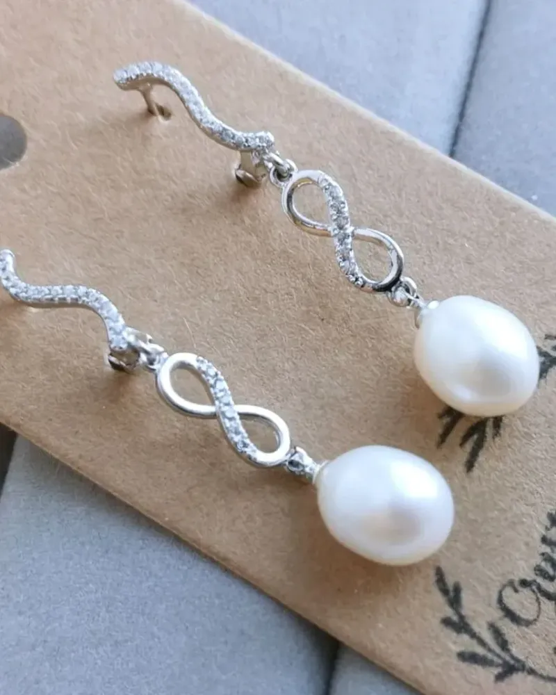 Серьги для невесты с культивированным жемчугом — Основной