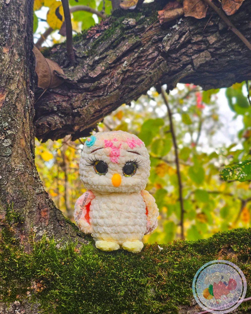 Вязаная игрушка сова