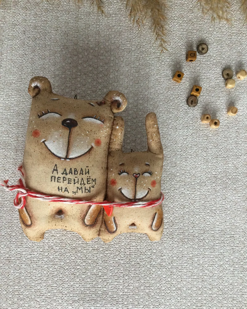 Неразлучники мишка с зайкой