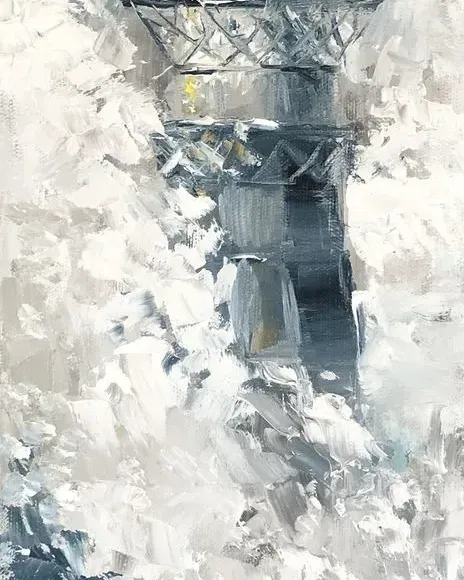 Маяк. Картина маслом 20×60 см — 20×60 см