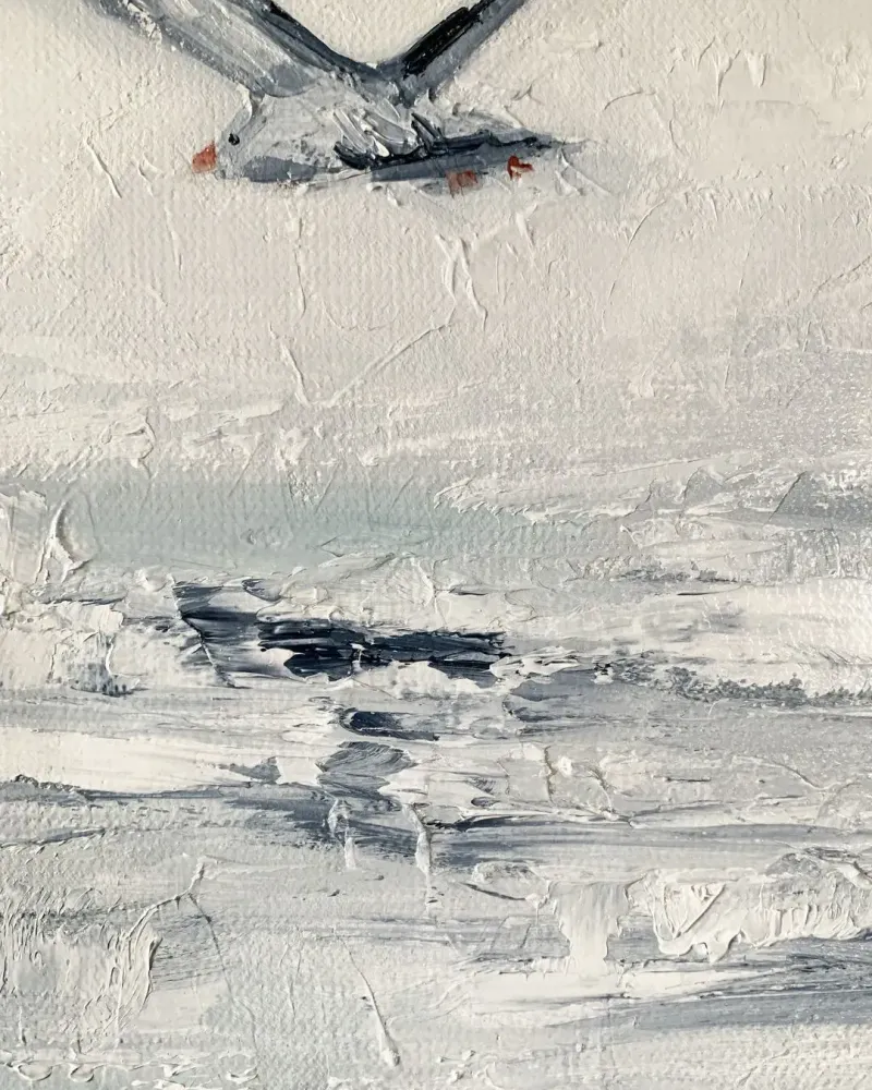 Чайки. Картина маслом 30×60 см — 30×60 см