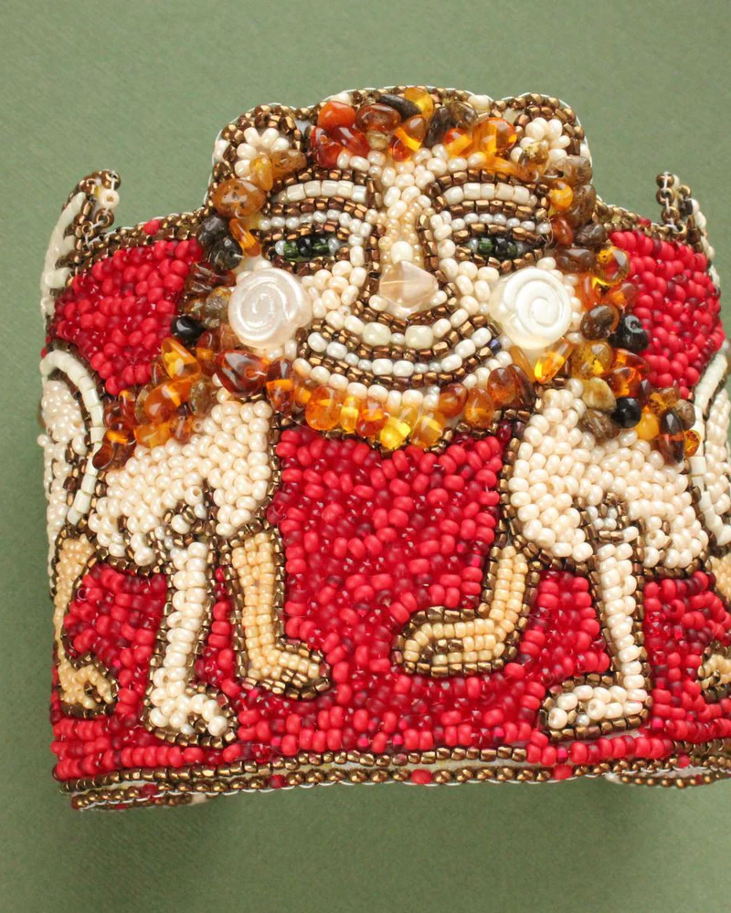 Широкий браслет "Лев"