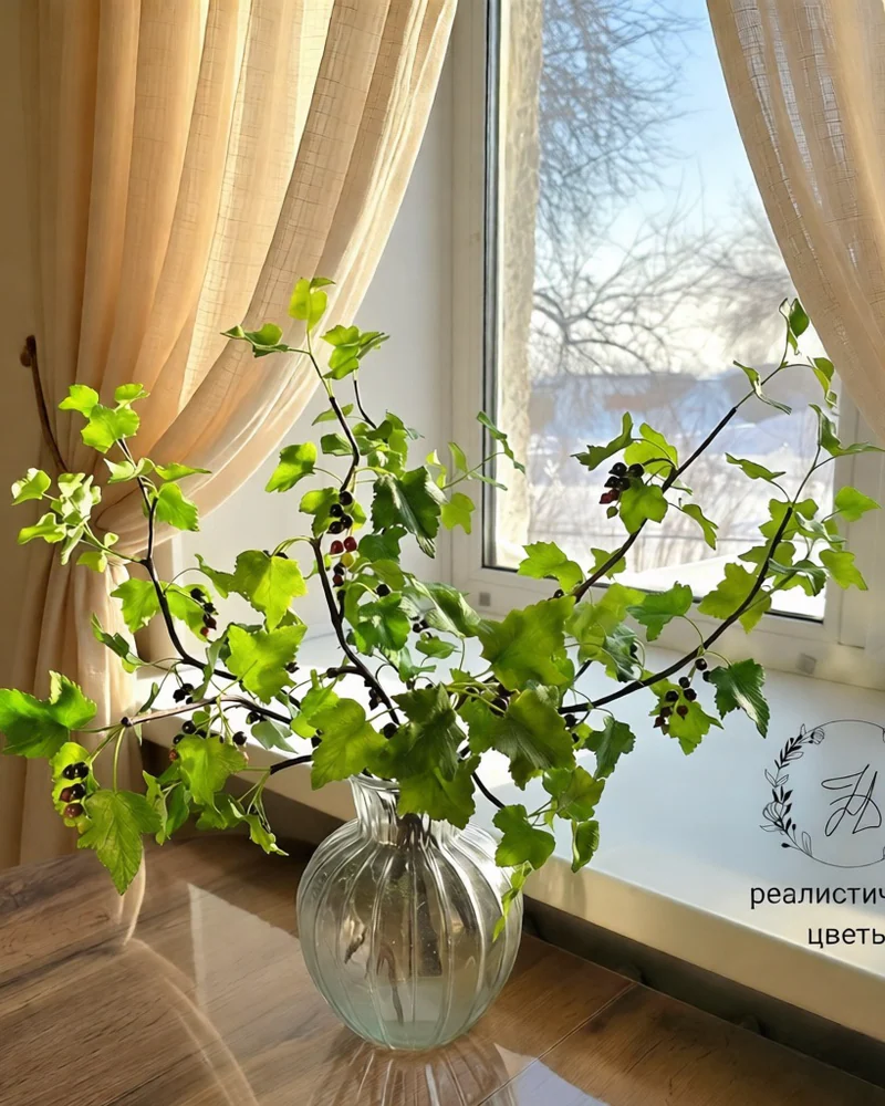 веточки смородины из полимерной глины