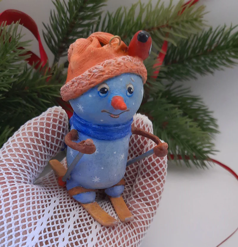 Ёлочная игрушка «СНЕГОВИК-2»
