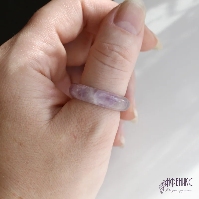 Кольцо из аметиста, 20 мм
