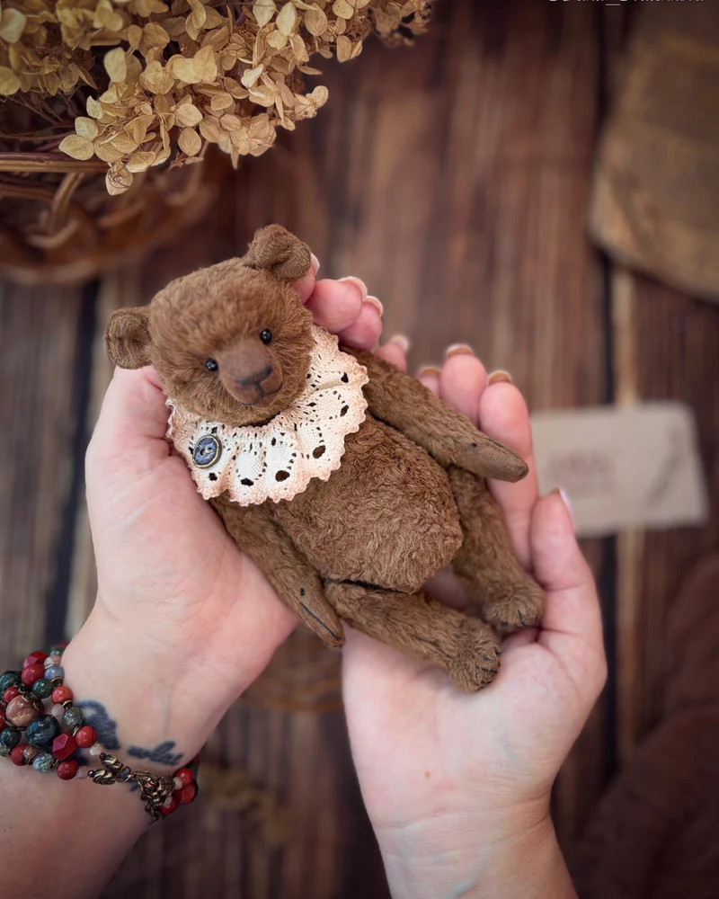 Мишка Тедди, коричневый, 18 см