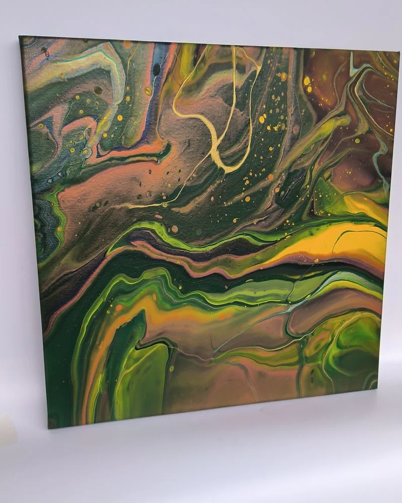Картина жидким акрилом (fluid art) 40х40 см