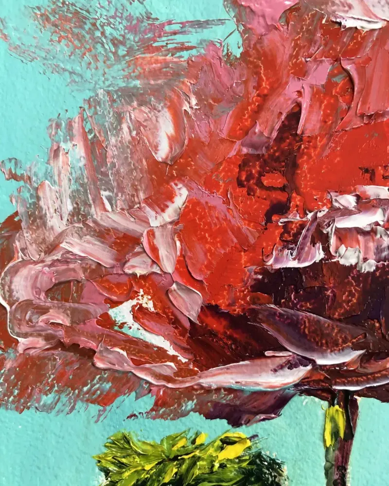 Мак. Картина маслом 18×23 см — 18×23 см
