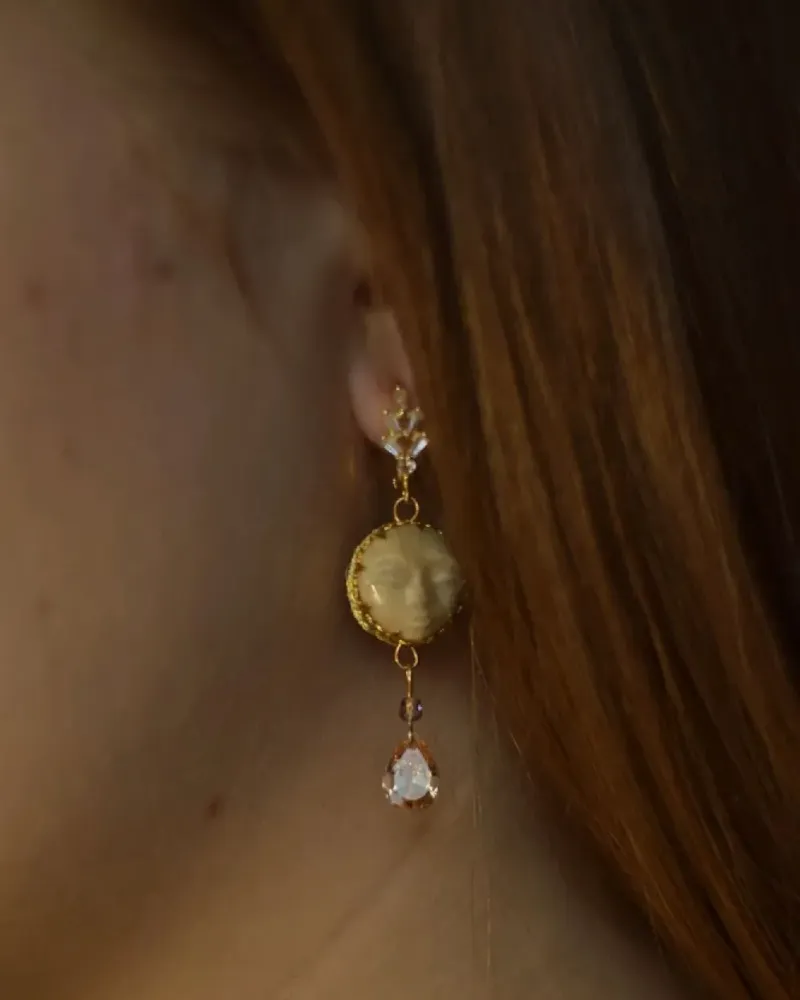 Серьги «Sun», розовые — Основной