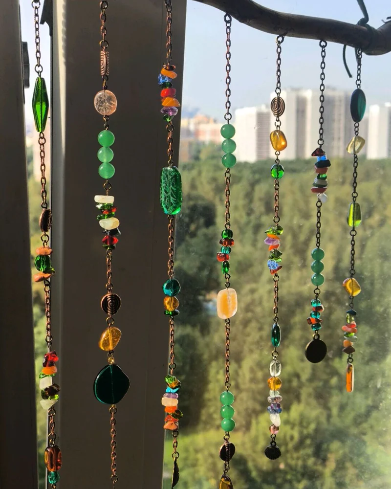 Ловец солнца «Gipsy» из богемского стекла, кварца и флюорита (мультиколор)