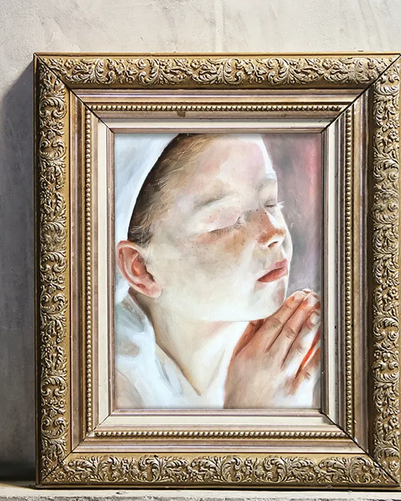 Молитва. Картина маслом 30×40 см — 30×40 см