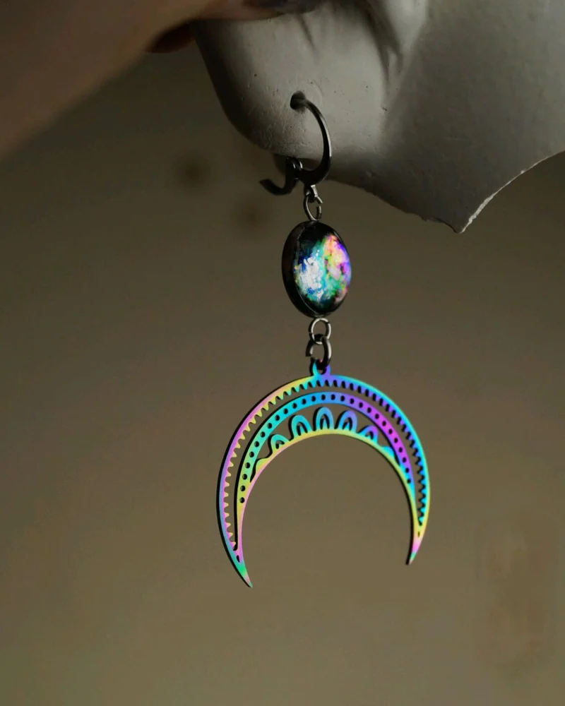 Серьги космические луны