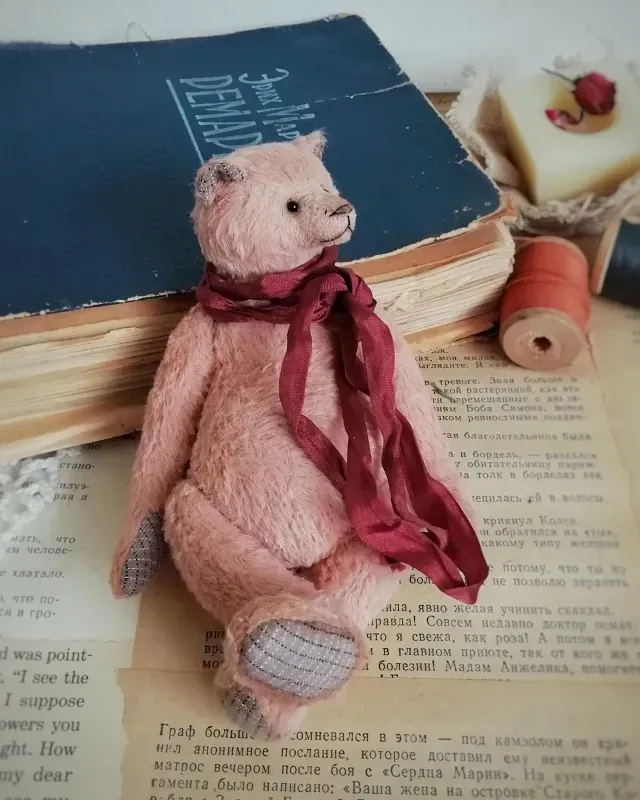 Мишка Тедди Алекс, розовый, 15 см