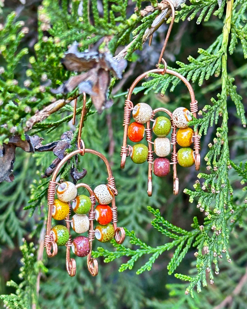 Серьги с керамикой