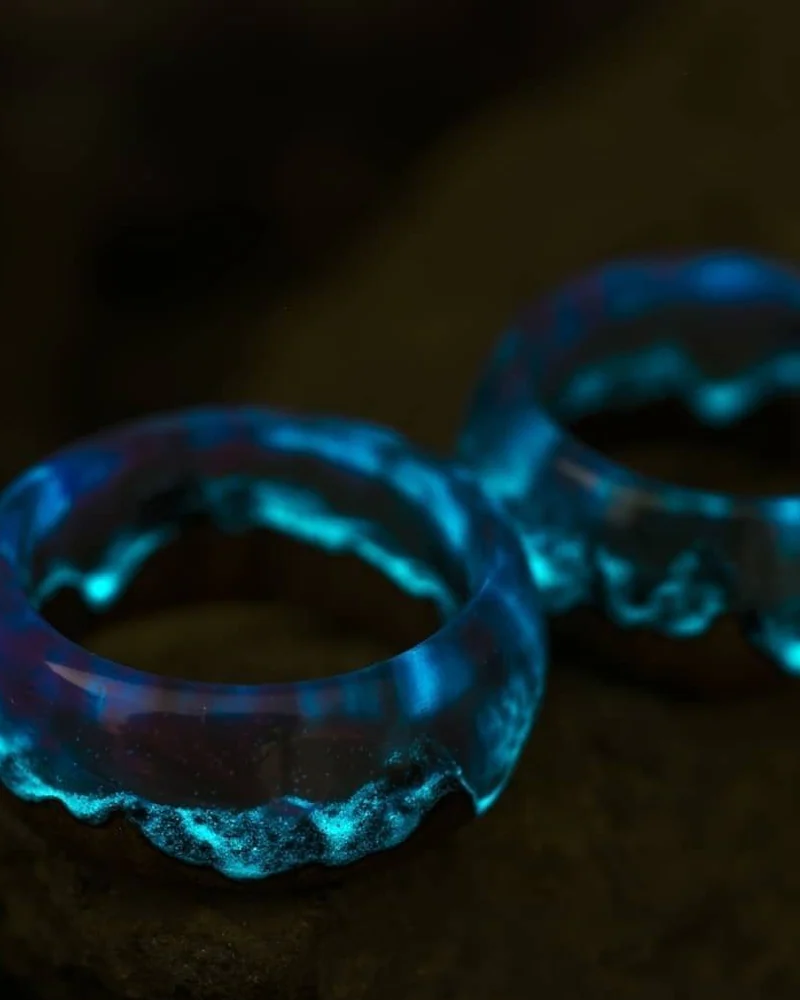 Кольцо из дерева и эпоксидной смолы Norway Lights — Основной вариант