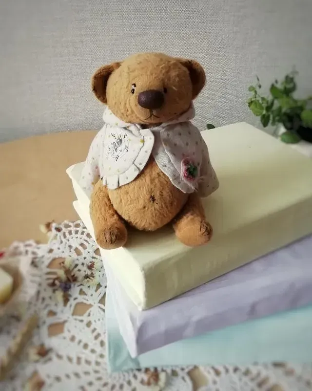 Мишка Тедди Пончик, светло-коричневый, 15 см