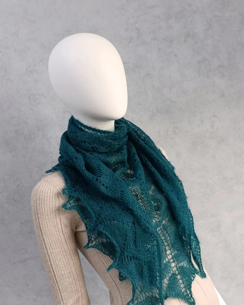 Косынка Облако (Baby super kid mohair) — Морская волна/петроль