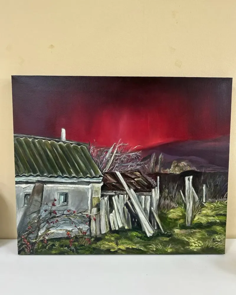 Картина маслом «Бобровский закат»