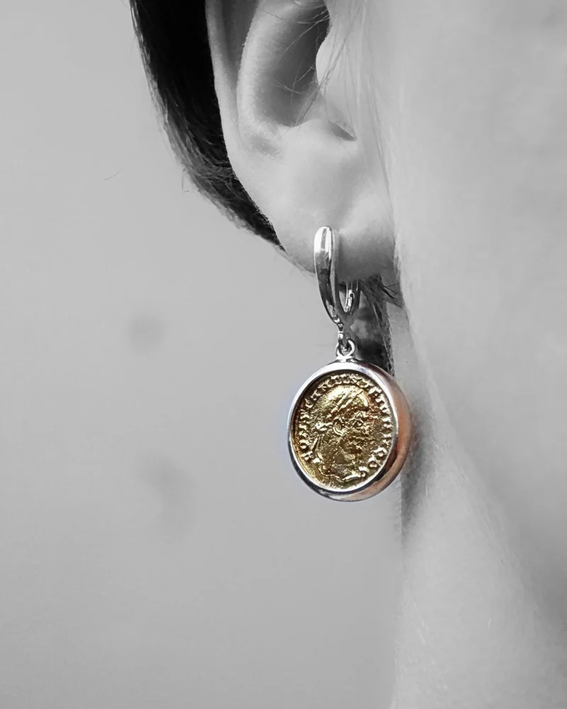 Серебряные серьги «Монеты»