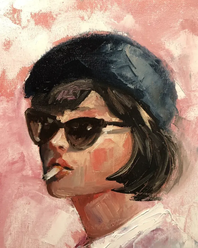 Девушка. Картина маслом 30×60 см — 30×60 см