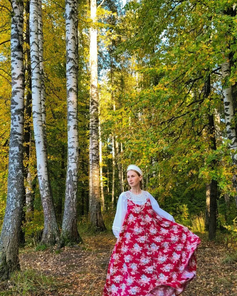 Сарафан косоклинный, бордовый