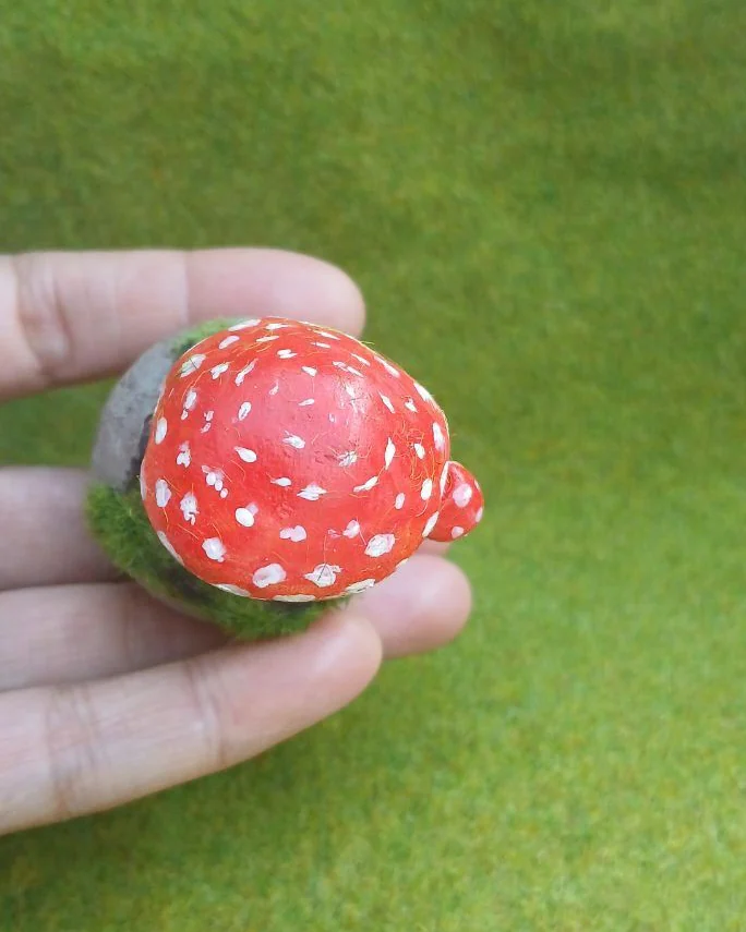 Веселые Поганки, кукольная миниатюра, мухоморы