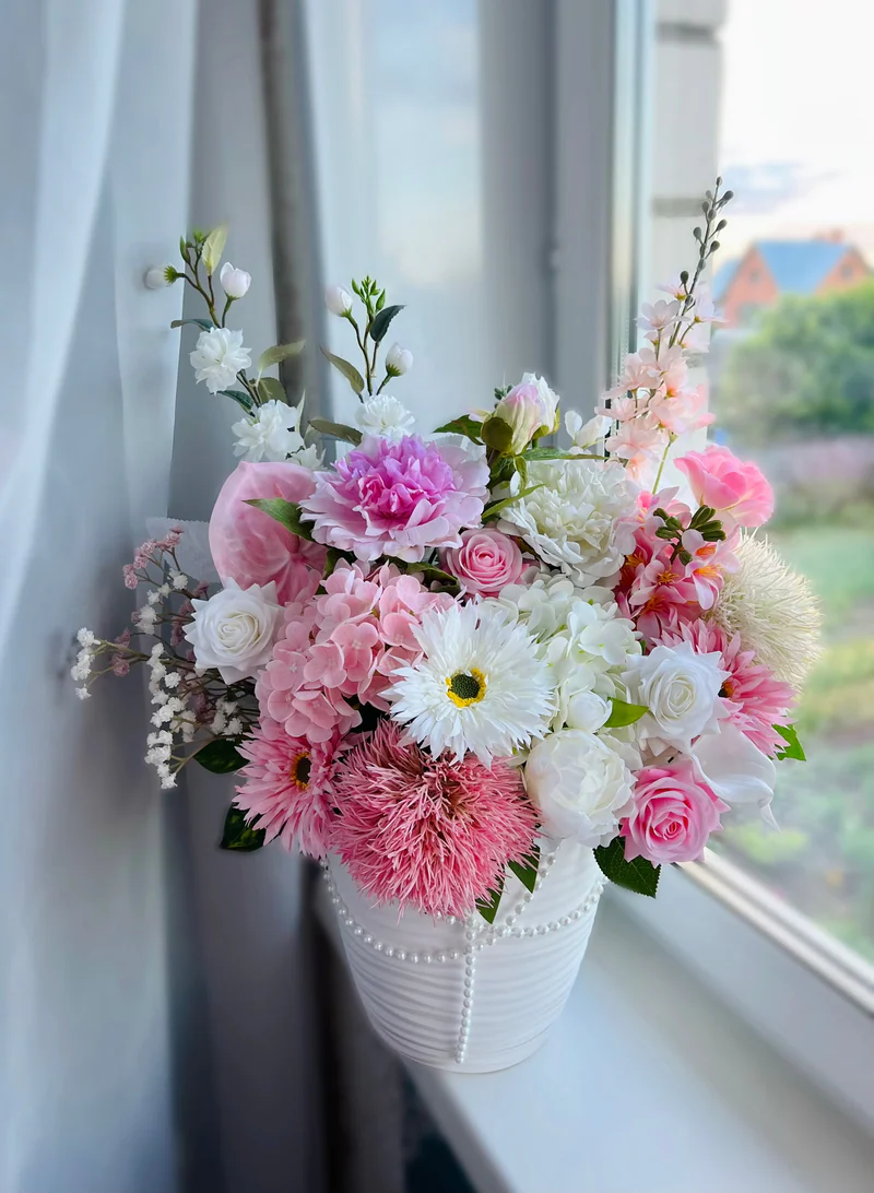 Объемная композиция в кашпо 💗
