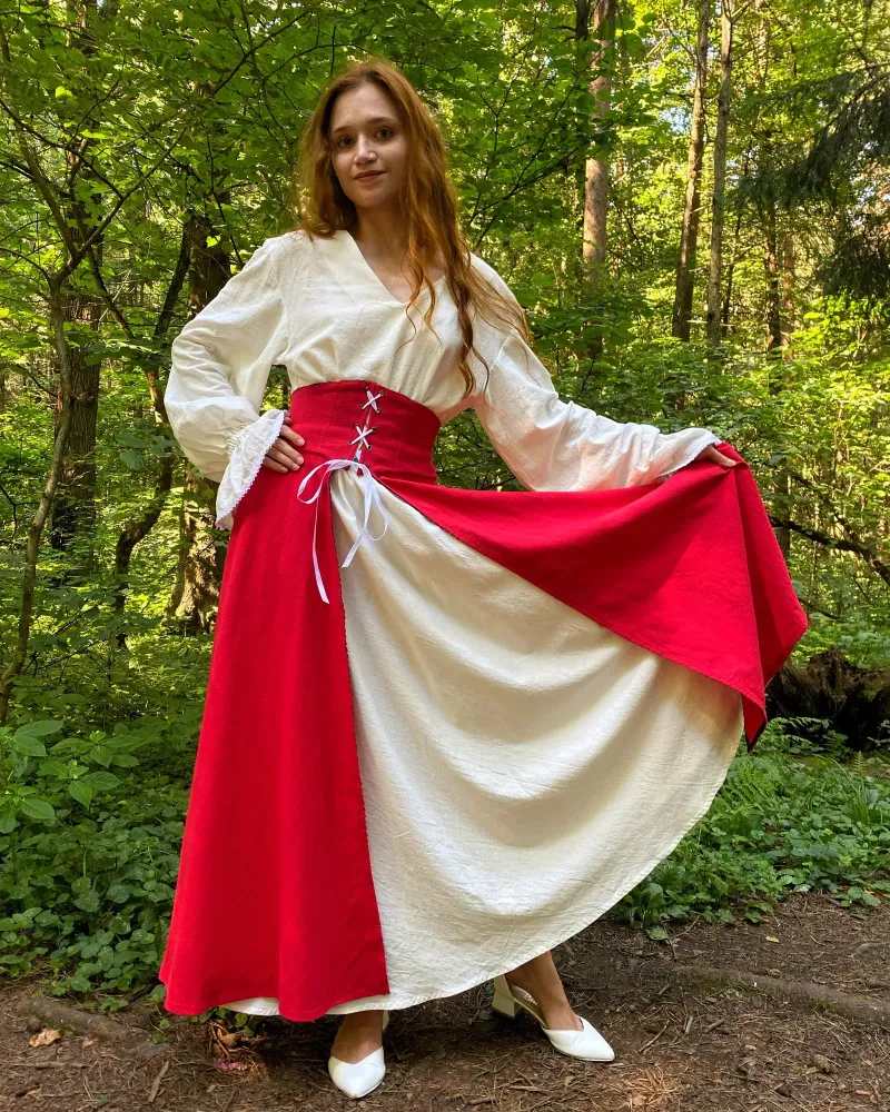 Двуликая юбка из крапивы — Красная, S–M