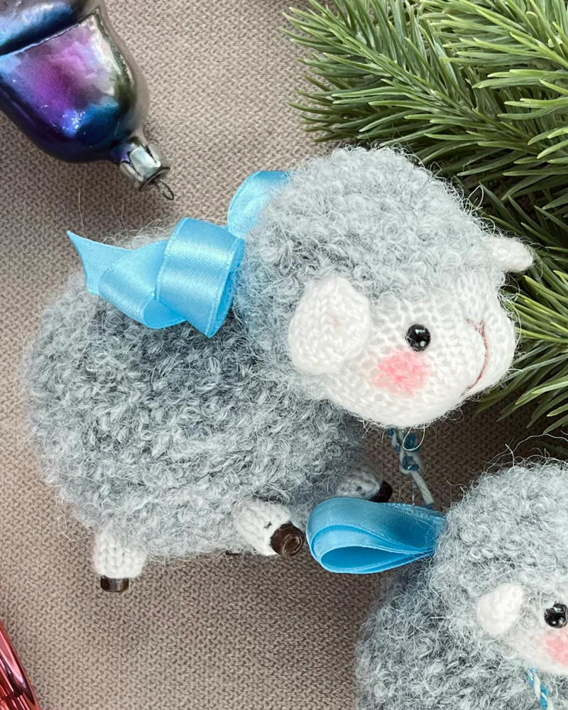 Овечка елочная игрушка или подарок на Новый год — Большая овечка