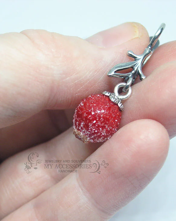Серьги классические Клюковка