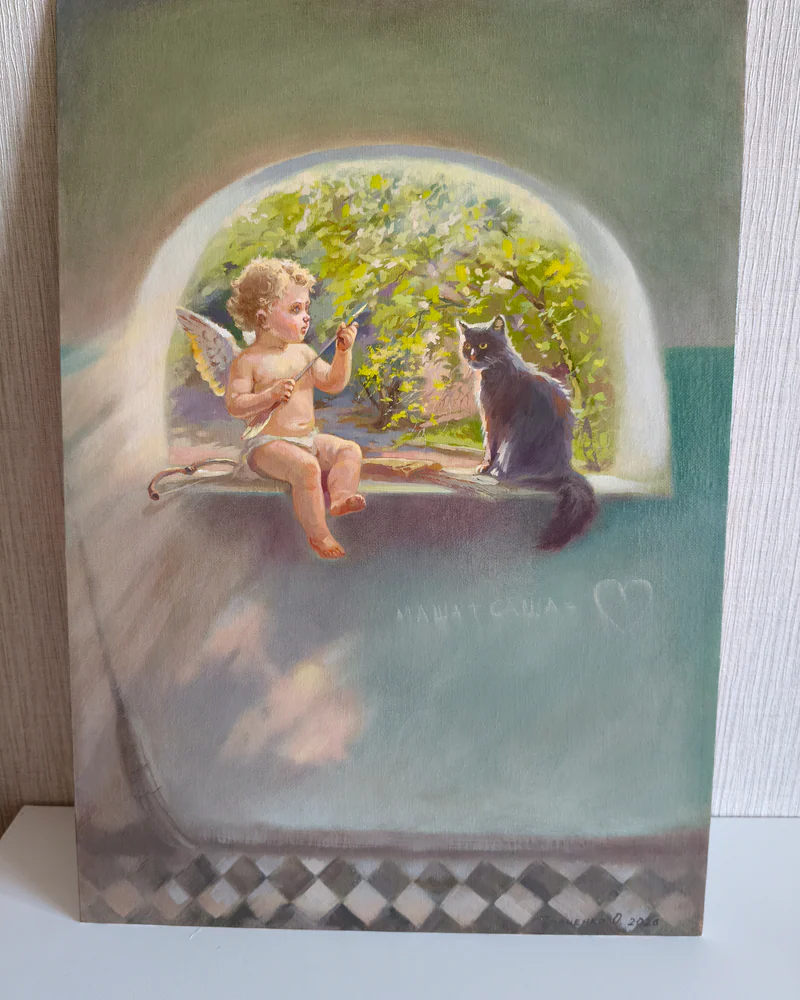 Картина маслом "Миссия выполнена" 50*35