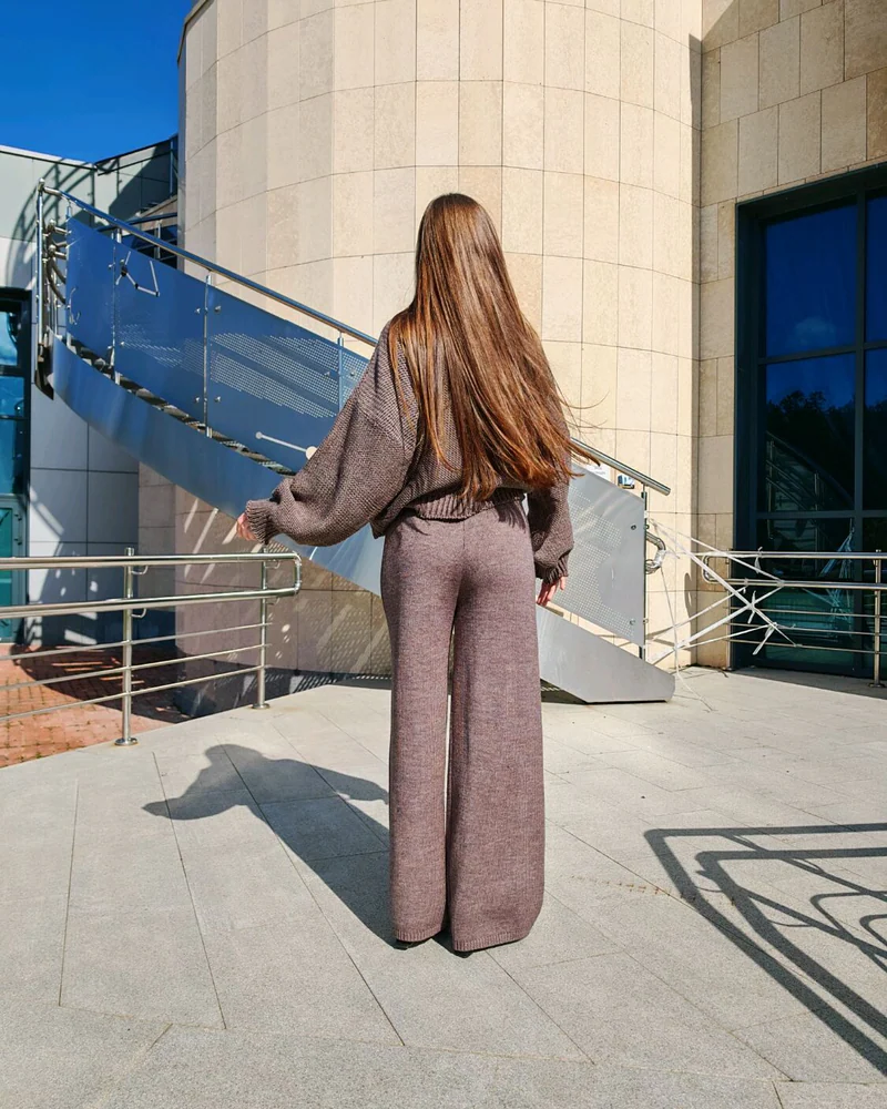 Вязаные брюки