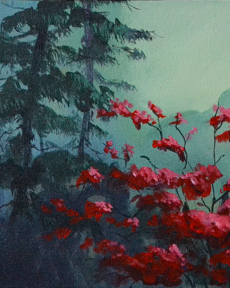 Картина. Пейзаж. акрил/холст 20х20 см