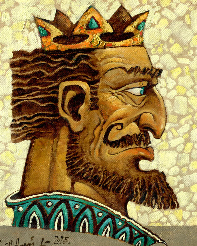"Царь", х.м. 29×30см. 2025