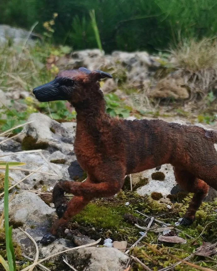 Уиппет тигрового окраса, фигурка 1:6 для куклы — Уиппет тигрового окраса