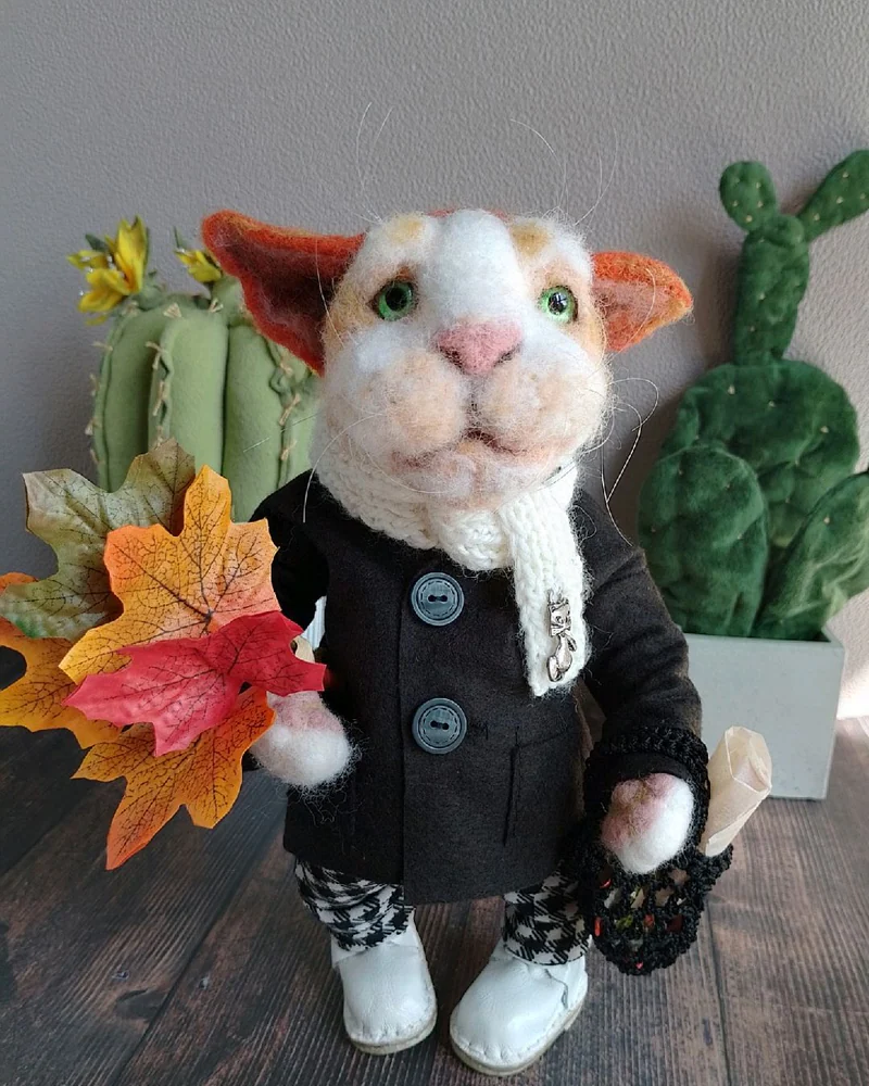 Кот, по имени Кот. Игрушка из шерсти