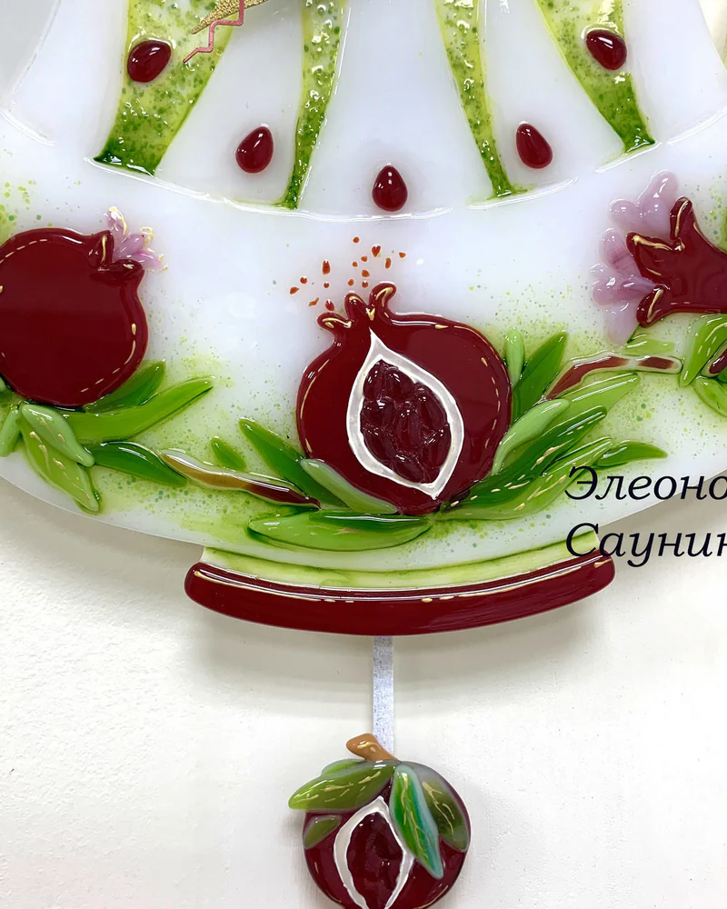 Часы фьюзинг с маятником Чайник с гранатами фьюзинг