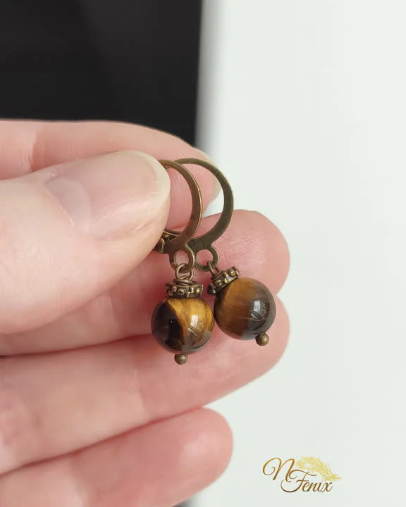 Серьги с Тигровым Глазом