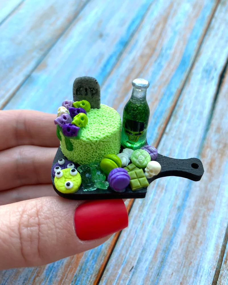 Кукольная Миниатюра «Хеллоуин 💚💜»