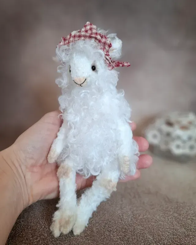 Овечка Тедди Молли, белая, 20 см