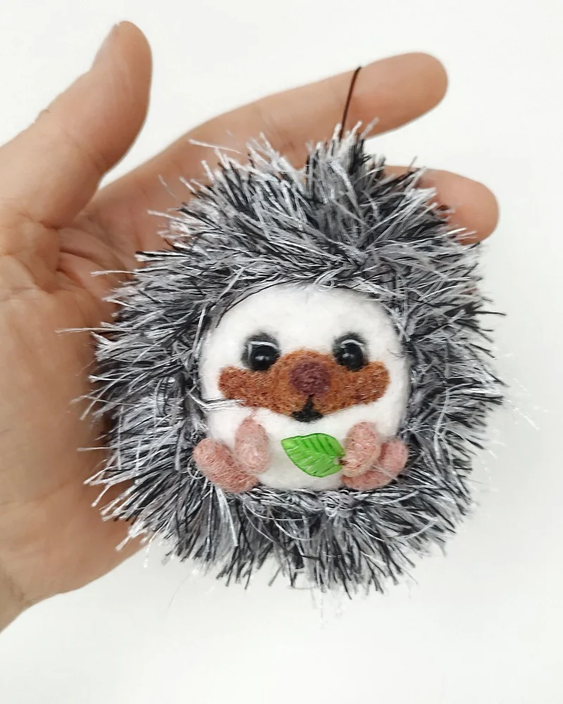 Ежик игрушка из шерсти, Войлочная игрушка брелок
