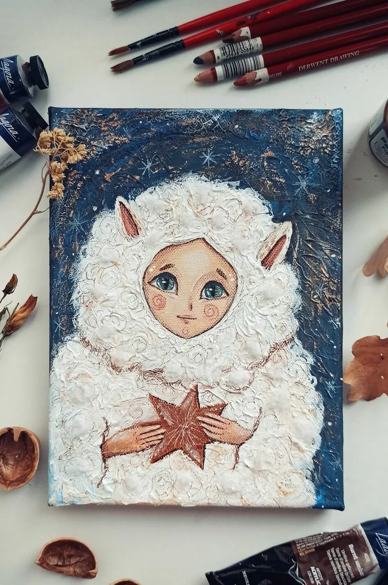 Картина «Овечка-человечка»